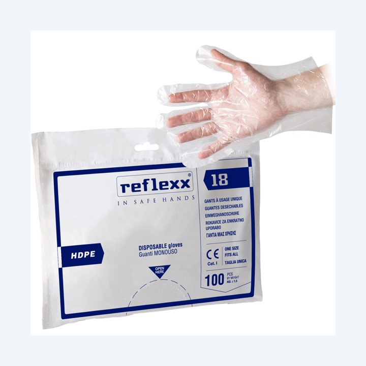Guanti HDPE R18 taglia unica — 99345 | Ecotempo