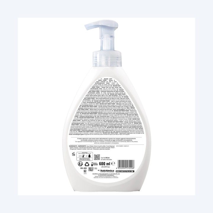 Sapone in mousse Green Power dispenser — 99422 | Ecotempo
