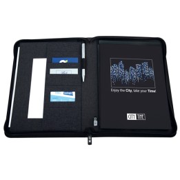 Portablocco Flap tessuto nero A4 City Time | Ecotempo