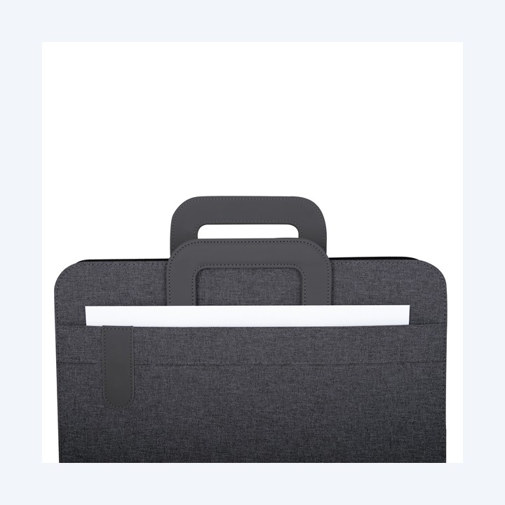 Portablocco Flap con manici tessuto nero A4 City Time | Ecotempo