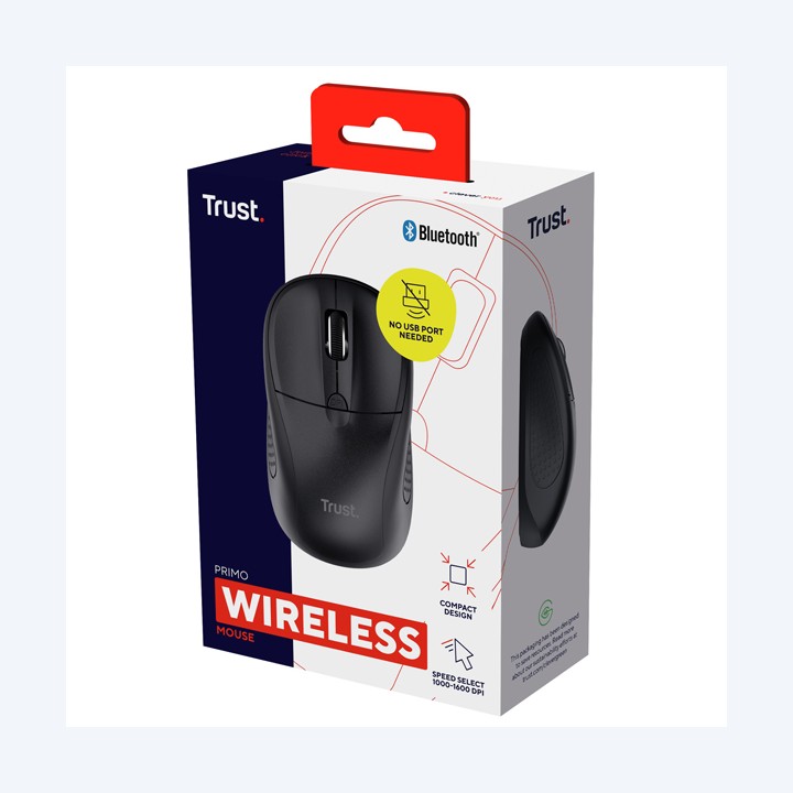 Mouse ottico bluetooth wireless Primo Trust | Ecotempo