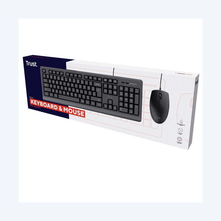 Set tastiera + Mouse a filo Primo Trust | Ecotempo