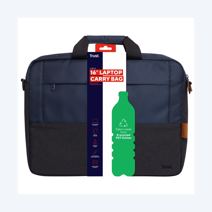 Borsa per laptop Lisboa da 16" blu Trust | Ecotempo