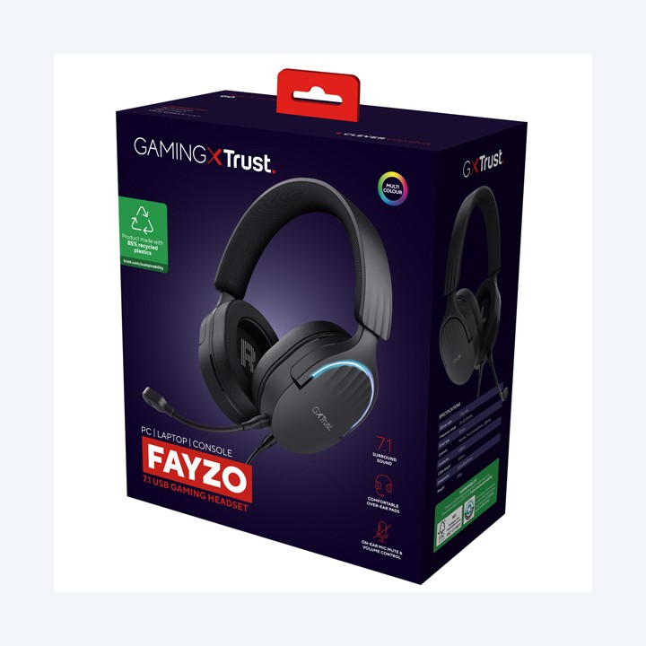 Cuffie gaming USB 7.1 GXT490 FAYZO Trust | Ecotempo