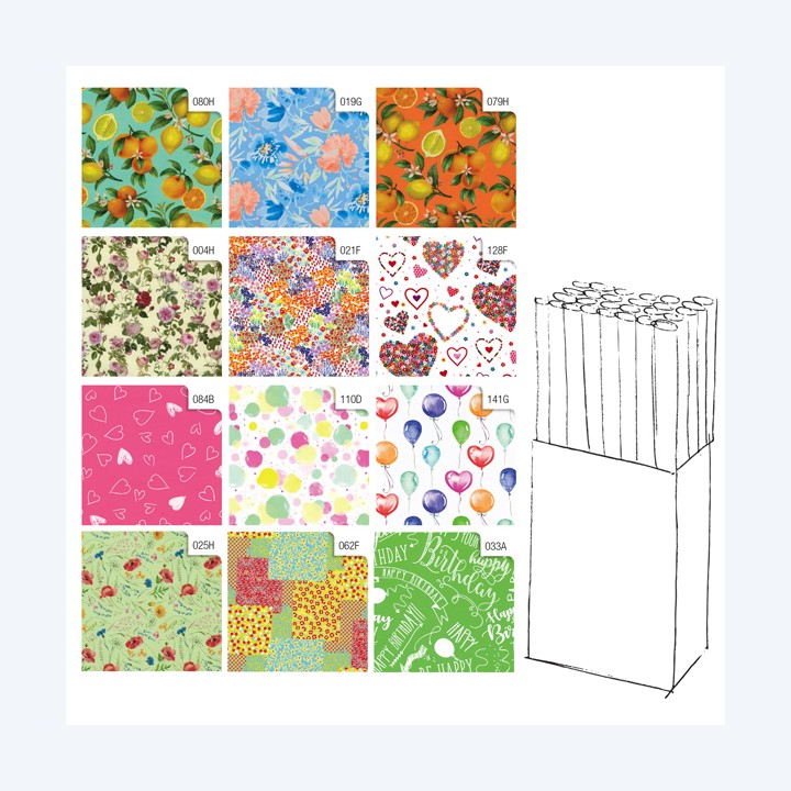 Rotolo carta regalo Primavera 2 x 0,70 m Rex Sadoch | Ecotempo