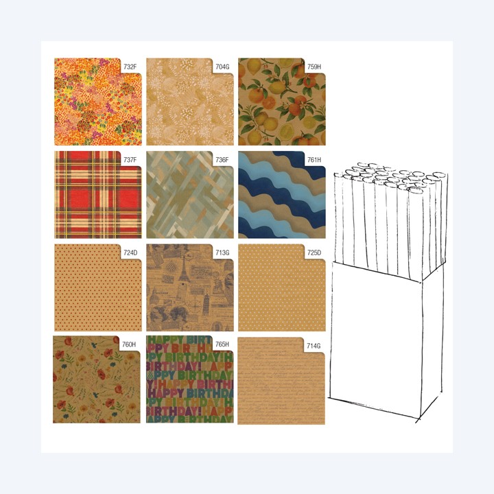 Rotolo carta regalo Kraft 2 x 0,70 m Rex Sadoch | Ecotempo