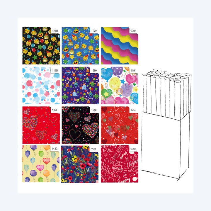 Rotolo carta regalo Fantasia 2 x 0,70 m Rex Sadoch | Ecotempo