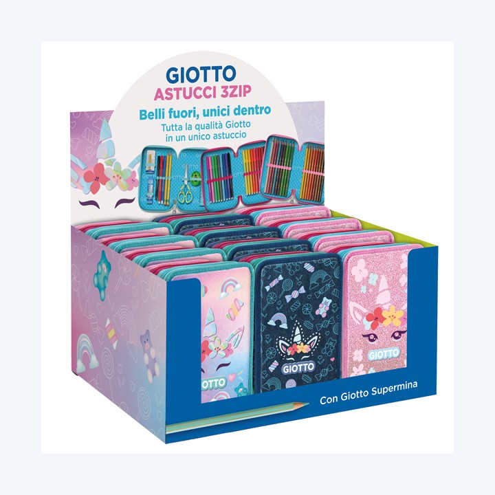Astuccio 3 zip Candy collection 19,5 x — 99766 | Ecotempo