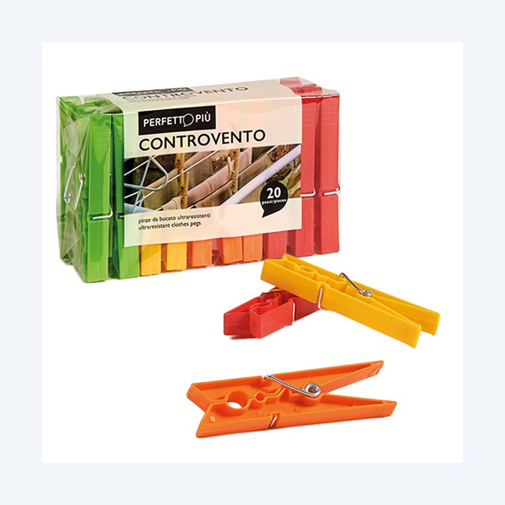 Mollette biancheria Controvento Colours — 99962 | Ecotempo