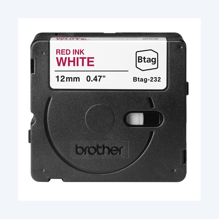 Brother Nastro Rosso/Bianco BTAG232 12mm x 4mt | Ecotempo