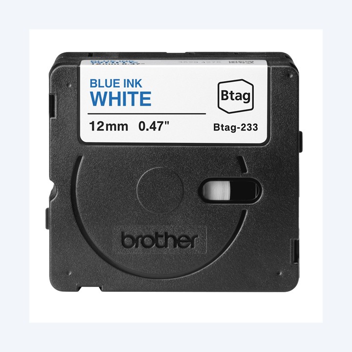 Brother Nastro Blu/Bianco BTAG233 12mm x 4mt | Ecotempo