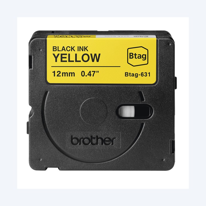 Brother Nastro Nero/Giallo BTAG631 12mm x 4mt | Ecotempo