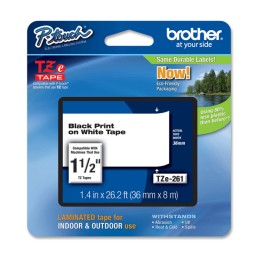 Brother Nastro Nero/Bianco TZE261 36mm x 8mt | Ecotempo