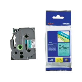 Brother Nastro Nero/Verde TZE751 24mm x 8mt | Ecotempo