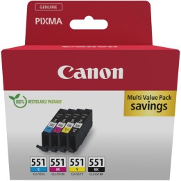 Canon Cartuccia ink Multipack BK/C/M/Y CL-551 6509B016 | Ecotempo
