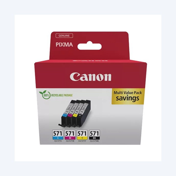Canon Cartuccia ink Multipack BK/C/M/Y CL-571 0386C009 | Ecotempo