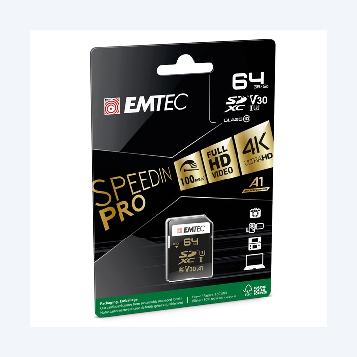 Emtec SDXC Speedin Class 10 ECMSD64GXC10SP 64GB | Ecotempo