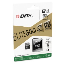 Emtec Micro SDXC Class 10 Gold + con — EMTM64GXC10GP | Ecotempo