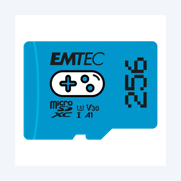 Emtec mSD Gaming UHS-I U3 V30 A1 Blu — EMTSDM256GXCU3 | Ecotempo