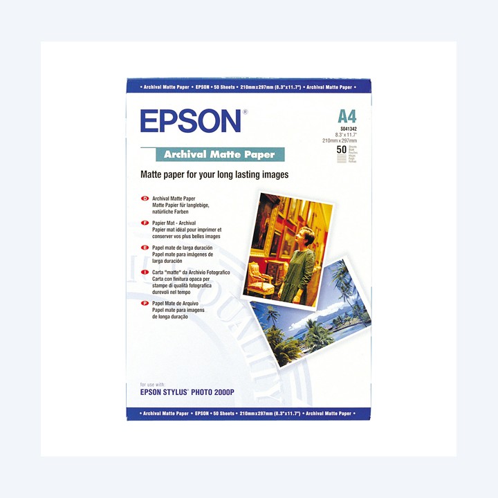 Epson Archival Matte Paper A4 50 Fogli C13S041342 | Ecotempo