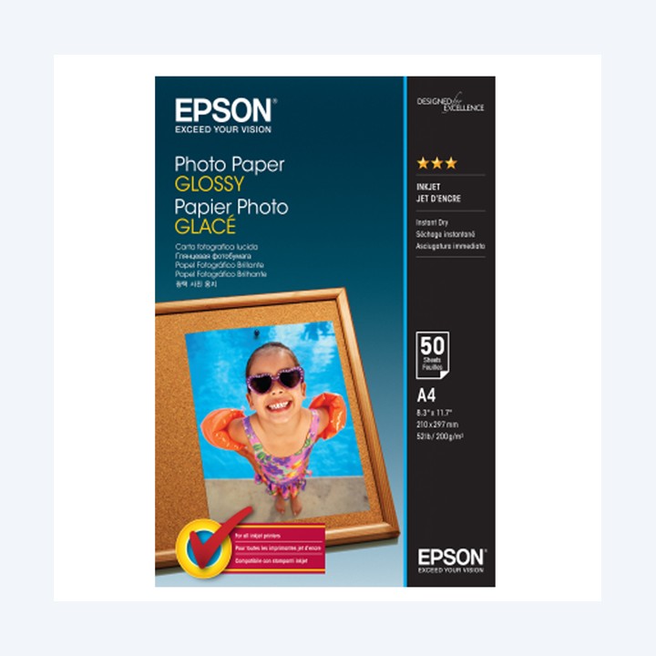 Epson Photo Paper Glossy A4 50 Fogli C13S042539 | Ecotempo