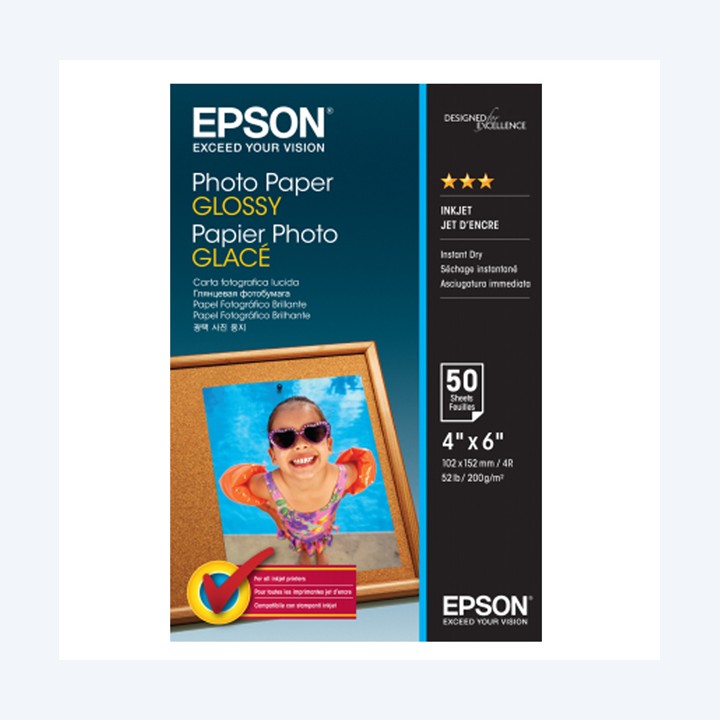 Epson Photo Paper Glossy 10 x 15cm 50 Fogli C13S042547 | Ecotempo