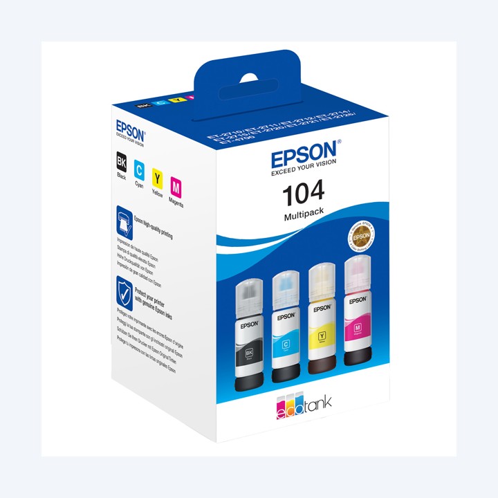 Epson ECOTANK 104 MULTIPACK BK/C/M/G C13T00P640 | Ecotempo