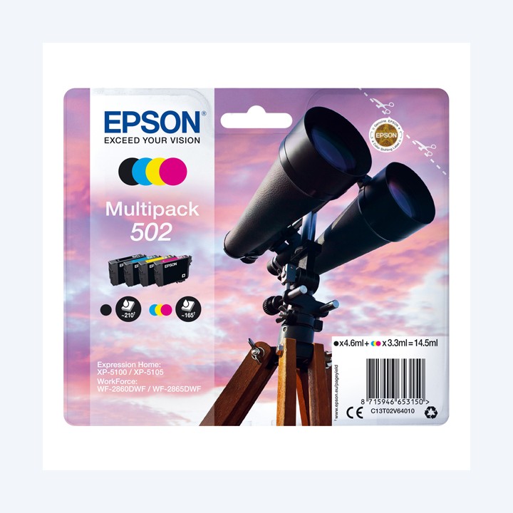Epson Cartuccia Multipack 502 BK/C/M/Y C13T02V64010 | Ecotempo