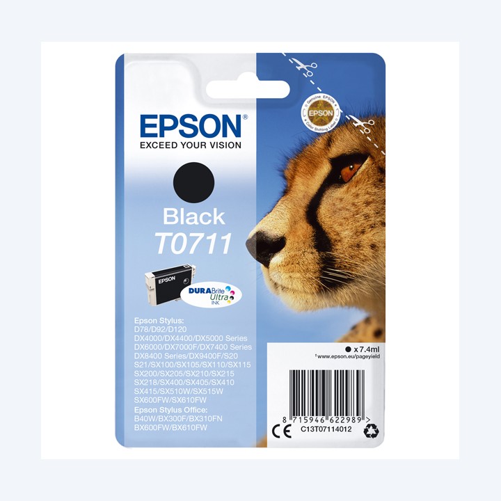 Epson Cartuccia ink Nero T0711 C13T07114012 7,4ml | Ecotempo