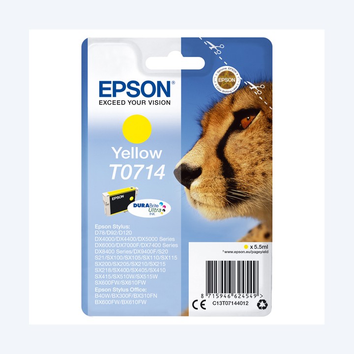 Epson Cartuccia ink Giallo T0714 C13T07144012 5,5ml | Ecotempo