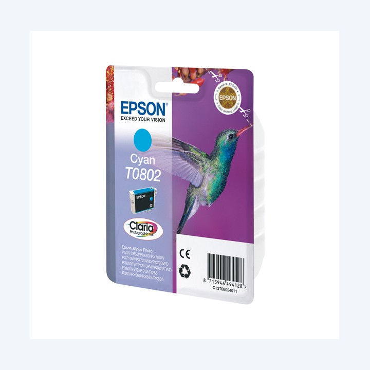 Epson Cartuccia ink Ciano Photo T0802 — EPST08024011 | Ecotempo