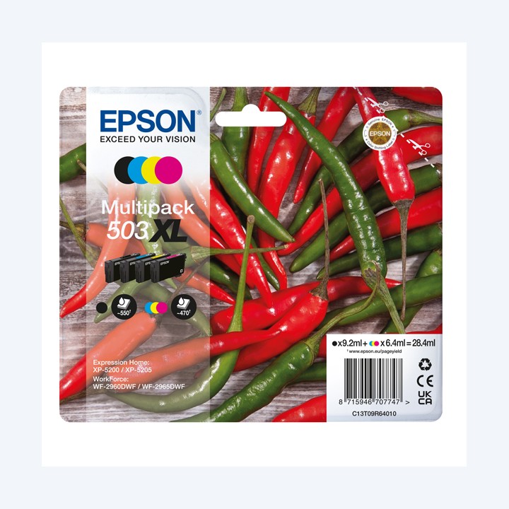 Epson Multipack Cartucce 503XL BK/C/M/Y C13T09R64010 | Ecotempo