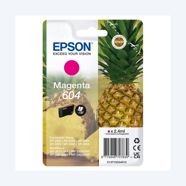 Epson Cartuccia Magenta 604 C13T10G34010 2,4 ml | Ecotempo