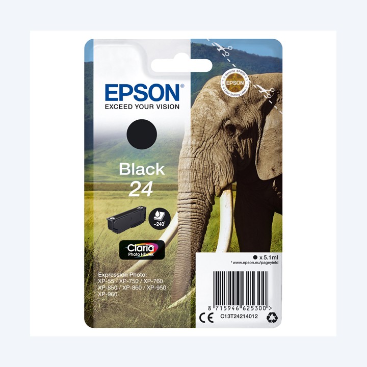 Epson Cartuccia ink 24 Nero C13T24214012 5,1ml | Ecotempo