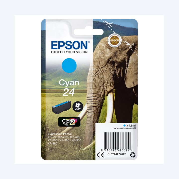 Epson Cartuccia ink 24 Ciano C13T24224012 4,6ml | Ecotempo