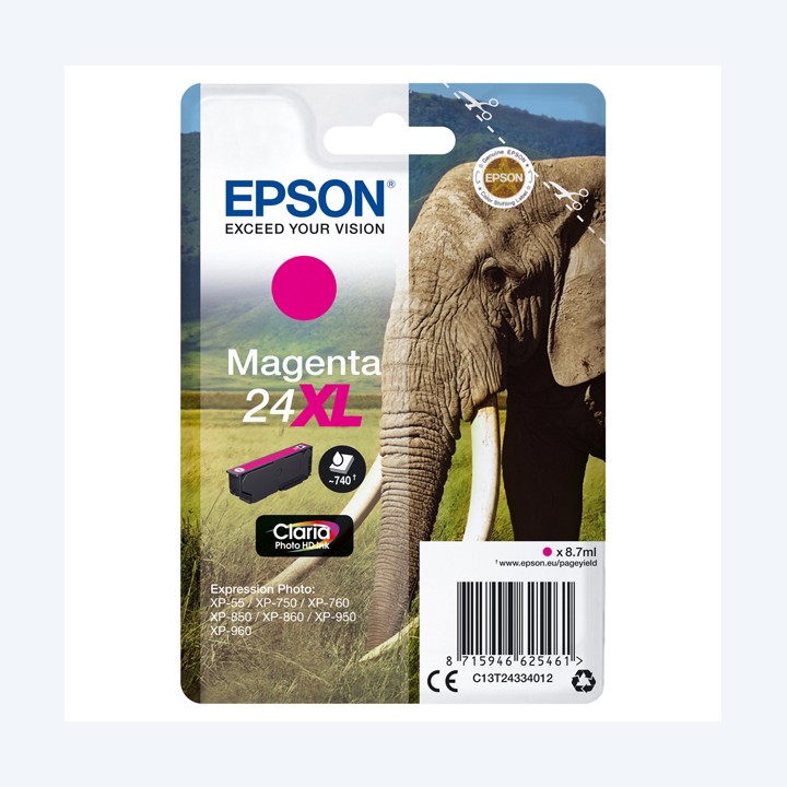 Epson Cartuccia ink 24XL Magenta C13T24334012 8,7ml | Ecotempo