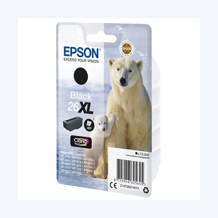 Epson Cartuccia ink 26XL Nero C13T26214012 12,2ml | Ecotempo