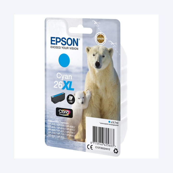 Epson Cartuccia ink 26XL Ciano C13T26324012 9,7ml | Ecotempo
