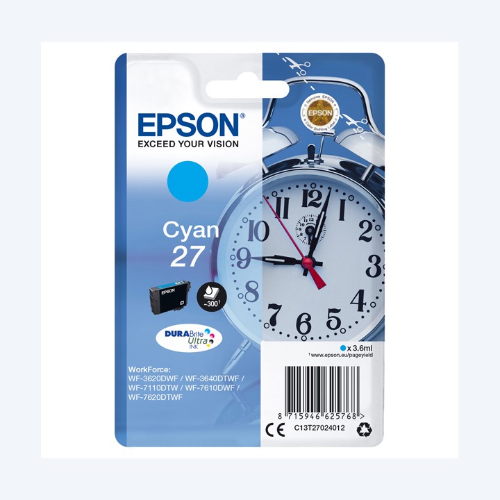 Epson Cartuccia ink 27 Ciano C13T27024012 3,6ml | Ecotempo