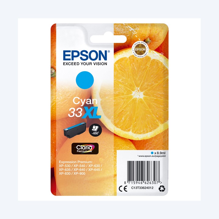 Epson Cartuccia ink 33XL Ciano C13T33624012 8,9ml | Ecotempo