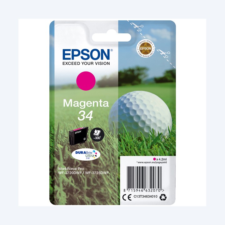 Epson Cartuccia ink 34 Magenta C13T34634010 4,2ml | Ecotempo
