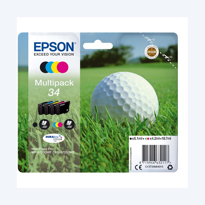 Epson Cartuccia ink 34 C/M/Y/K — EPST34664010 | Ecotempo
