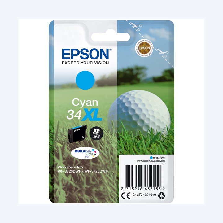 Epson Cartuccia ink 34XL Ciano C13T34724010 10,8ml | Ecotempo