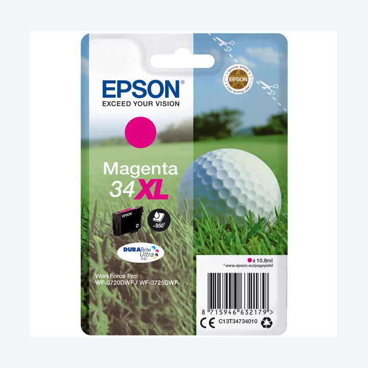 Epson Cartuccia ink 34XL Magenta C13T34734010 10,8ml | Ecotempo