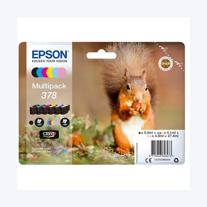 Epson Cartuccia ink 378 C/M/Y/C CH/M — EPST37884010 | Ecotempo