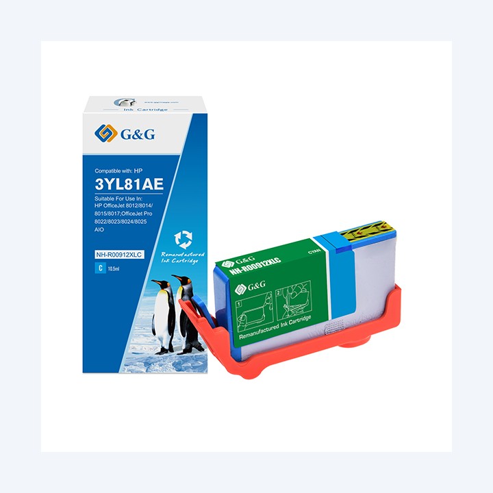 G&G Cartuccia ink Compatibile per HP 912XL Ciano | Ecotempo