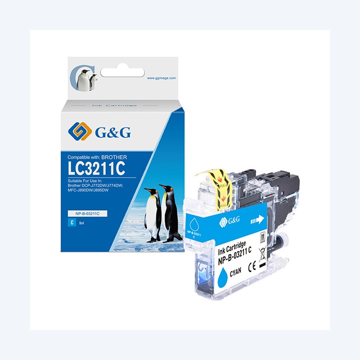 G&G Cartuccia ink Compatibile per — GGNINKLC3211C | Ecotempo
