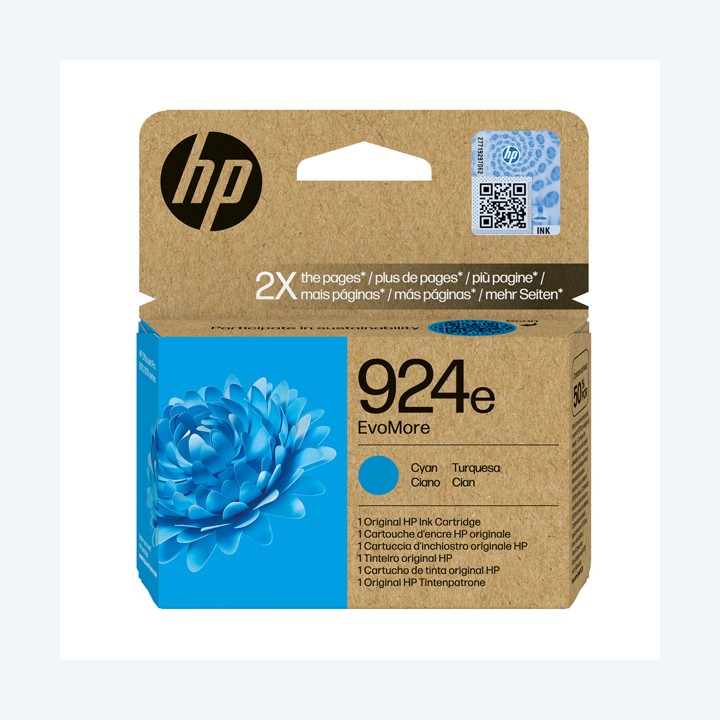 Hp Cartuccia ink originale 924e Ciano 4K0U7NE 800 pag | Ecotempo
