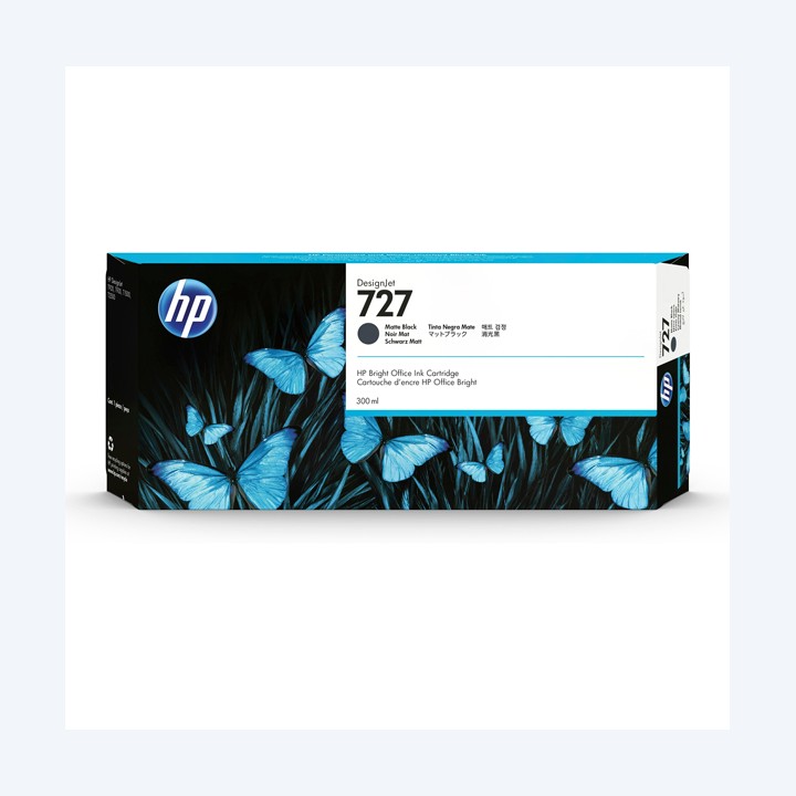Hp Cartuccia ink originale 727 Nero opaco C1Q12A 300ml | Ecotempo