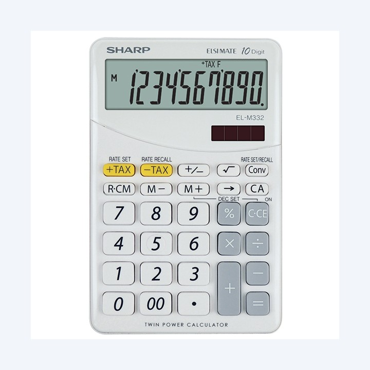 Sharp Calcolatrice da tavolo Bianco EL M332B 10 cifre | Ecotempo